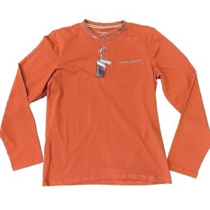 Consequence Men’s Long Sleeve Pocket Shirt Size Small NWT Orange